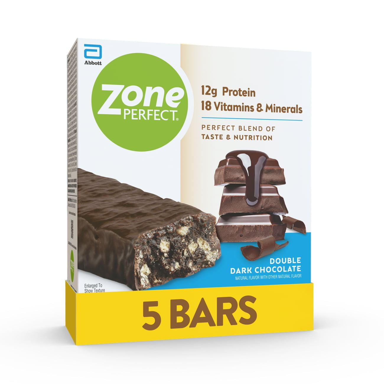 ZonePerfect Protein Bars, Snack For Breakfast or Lunch, Double Dark Chocolate, 5 Count