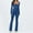 Blue, variant on Aloohaidyvio Long Sleeve Jumpsuits for Women Square Neck Wide Leg Full Length Romper Playsuit Blue XL