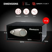 SentrySafe X075 Security Safe with Digital Keypad Lock, 0.78 Cu-Ft., Black