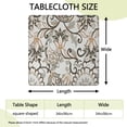 thumbnail image 2 of Colorful Floral Square Table Cover with Elastic Hem 34x34 Inch, Boho Design for Card Tables and Patio Use, 2 of 6