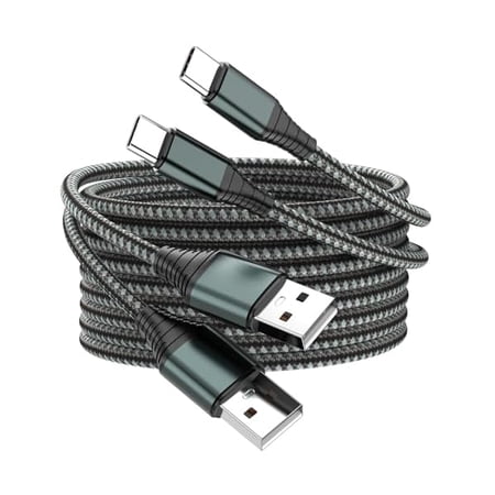 Quyaojz Long USB C Cable 10ft 2-Pack, USB to USB C Cable 10ft Fast Charging, USBA to USBC Charger 10 ft Cord Braided for iPhone 16/16 Plus/16 Pro/16 /iPhone 15 Series, Samsung, LG