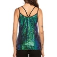 thumbnail image 5 of Women Sequin V Neck Sleeveless Sling Tops, 5 of 6
