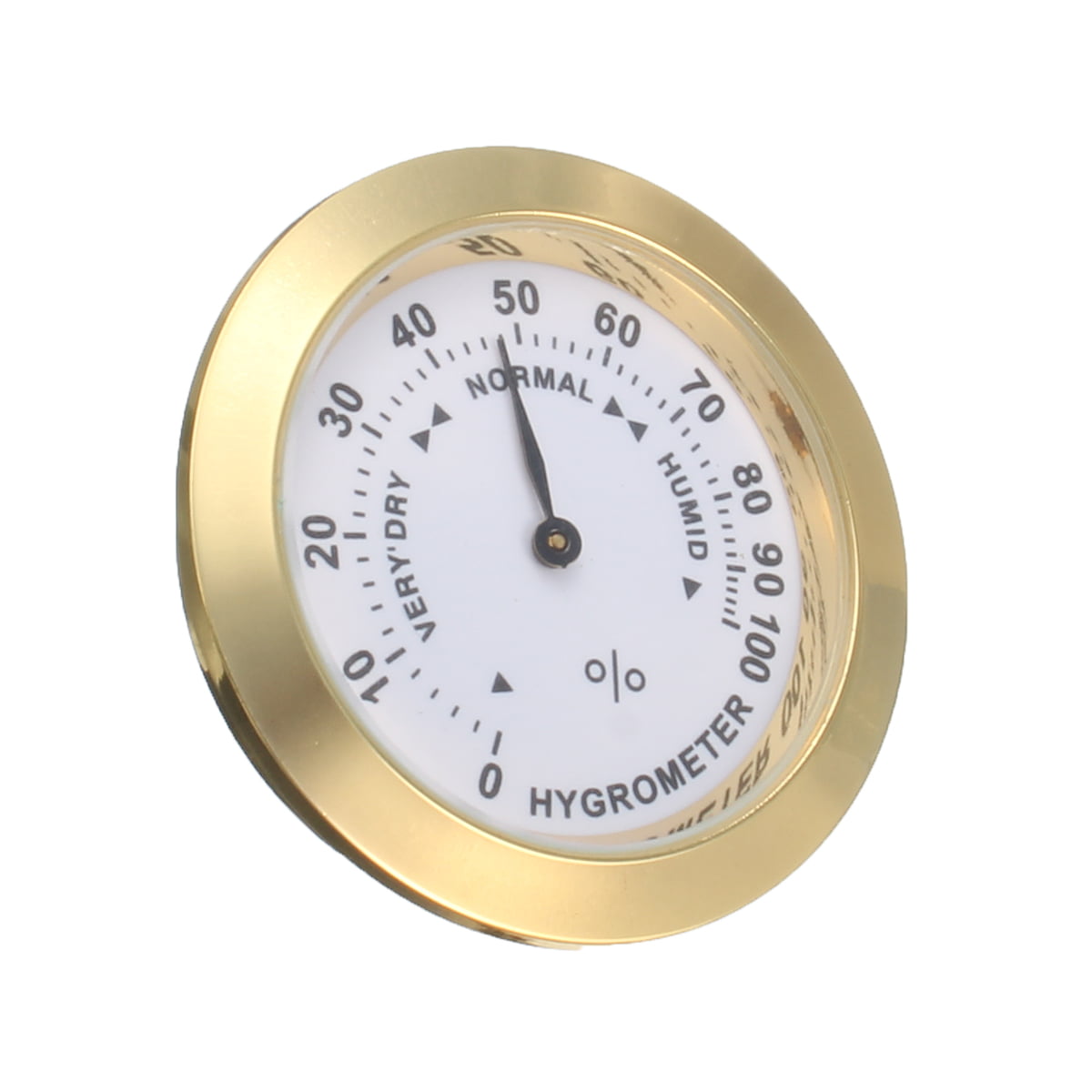 Gold Brass Analog Hygrometer Cigar Tobacco Humidity Gauge /& Glass Lens for Humidors Smoking Humidity Sensitive Gauge