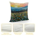 thumbnail image 4 of JEUXUS Soft and Durable Short Plush Pillowcase - Colorful Floral Watercolor Pink and Blue Flower Painting - Spring Flower Pictures White, 4 of 5