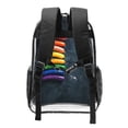 thumbnail image 2 of Kdxio Rainbow Sausages On Dark Slate Clear Backpack, Transparent Bookbag for School for Women Men, Capacity Clear Bag for College, Travel, 2 of 7