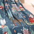 thumbnail image 3 of Dark Blue Christmas Santa Pattern Blanket,Comfortable Soft Flannel Throw Blanket,All Season,Warm Lightweight Blankets for Sofa Bed Couch Living Room Chair,60"x80", 3 of 4