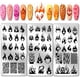 thumbnail image 1 of Juego de 3 placas de estampado de uñas con diseño de llamas y corazones de fuego, 54 patrones, plantillas para uñas, placa de acero inoxidable para estampar imágenes de uñas., 1 of 7