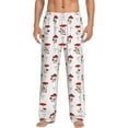 thumbnail image 2 of Kdxio Different Mushrooms Print Men's Sleep Pajama Pant Lounge Pants with Pockets, 2 of 8