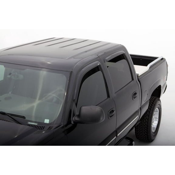 Auto VentShade (AVS) by RealTruck Outside Mount Ventvisor® 4 Pc Set Fits 2000-2006 Suburban/Yukon XL, 2001-2007 Silverado/Sierra 1500, 2500, 3500 Crew Cab, 2002-2006 Cadillac Escalade EXT, Avalanche