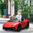 thumbnail image 2 of Qaba Voiture Électrique 12V pour Enfants, Voiture RC Électrique pour Enfants sous Licence Lamborghini, Jouet à Chevaucher pour Tout-Petits, Rouge, 2 of 9