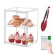 thumbnail image 1 of Panera para Pan Transparente, Vitrina para Pan, Caja Acrilico Exhibicion para Panadería, Cajas para Tenis, Panera Hermetica con Compartimento, Caja Expositora Transparente para Panadería (Blanco), 1 of 8