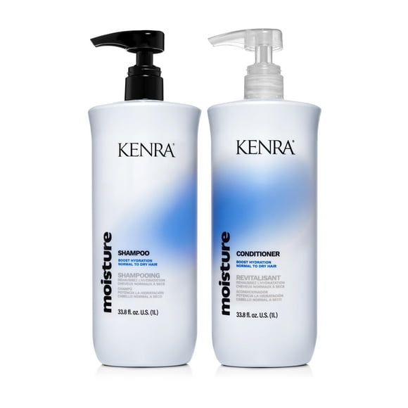 Kenra Ensemble Shampooing Hydratant & après-Shampooing Hydratation Boost Améliore la Maniabilité et la Brillance Nourrit les Cheveux Secs Sûr pour les Couleurs Démêlant Infrarouge Cheveux Normaux à Secs Duo Litre