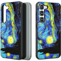CoverON Art Design For Samsung Galaxy S23 Phone Case, Flexible Rubber Slim TPU Cover, Starry Night
