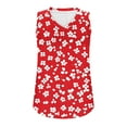 thumbnail image 5 of Blouse Sans Manches à Col en V Imprimée Décontractée pour Femmes, 5 of 5
