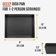 Chef Pomodoro Detroit Style Pizza Pan, 10 x 8-inch, Hard Anodized Aluminum, Pre-Seasoned Bakeware