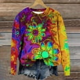 thumbnail image 2 of Turilly Sweatshirts for Women Crewneck Casual Fall Long Sleeve Shirts Lightweight Pullover Loose Fit Tunic Top on, 2 of 4