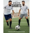 thumbnail image 6 of NY Threads Mens Athletic Shorts 2 Pack Quick Dry Lightweight Running Workout Gym Shorts with Pockets, Large, Medium Grey/Navy, 6 of 7