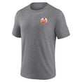 thumbnail image 2 of Men's Heather Gray Edmonton Oilers Winger Tri-Blend T-Shirt, 2 of 3