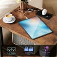thumbnail image 4 of Satifur Bedside Table with Charging Station,Set of 2 LED Nightstand with 2 Fabric Drawers,Rustic Brown, 4 of 9