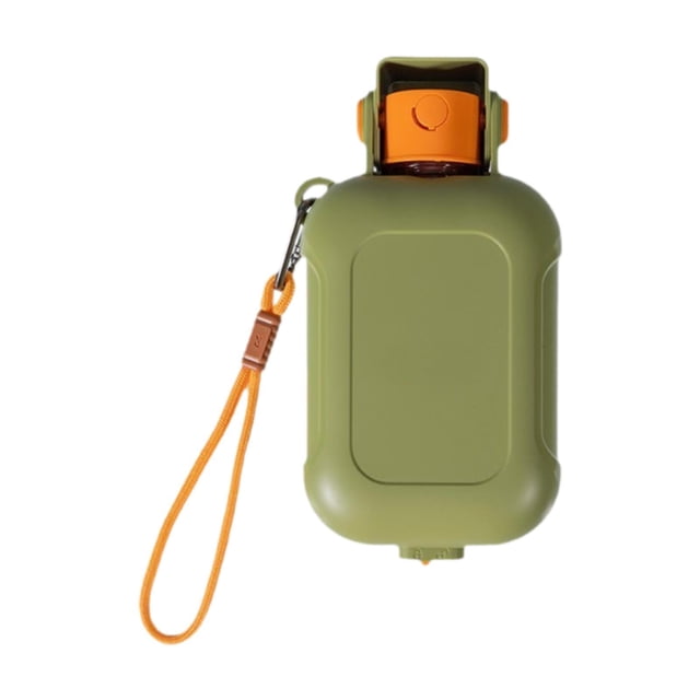 Botella de agua para perros, dispensador de agua para mascotas con recipiente para comida, bebedero de viaje para cachorros. Verde