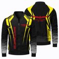 thumbnail image 3 of Nueva chaqueta de manga larga con estampado 3D para hombre, clásica, para carreras, deportes al aire libre, ciclismo, chaqueta de cuello redondo con cremallera a la moda, 3 of 4