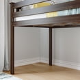 thumbnail image 2 of Max & Lily Twin Loft Bed, Solid Wood Loft Beds with Ladder for Kids, Walnut, 2 of 12