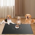 thumbnail image 3 of 40"x30" Extra Large Silicone Pet Food Mat, XXL Pet Feeding Mat with Raised Edges, Waterproof Dog Bowl Mat for Food and Water, Cat and Dog Placemat for Floors, Dark Gray, 3 of 10