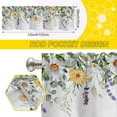 thumbnail image 3 of Valance Curtains for Windows,Daisy Flowers and Lavender Semi Sheer Curtain Valance,Green Herb Plants and Floral Window Valance Curtains,Rod Pocket Window Treatment for Kitchen Living Room 54"x18", 3 of 6