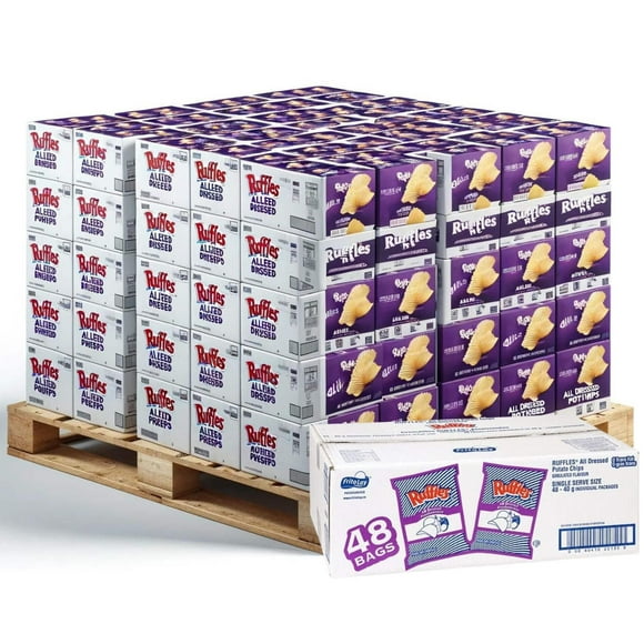 Ruffles All Dressed Vending Potato Chips | 40G/Unit, 48 Units/Case (PALLET OF 25 CASES)