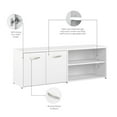 thumbnail image 3 of Studio C Low Storage Cabinet with Doors in White - Engineered Wood, 3 of 8
