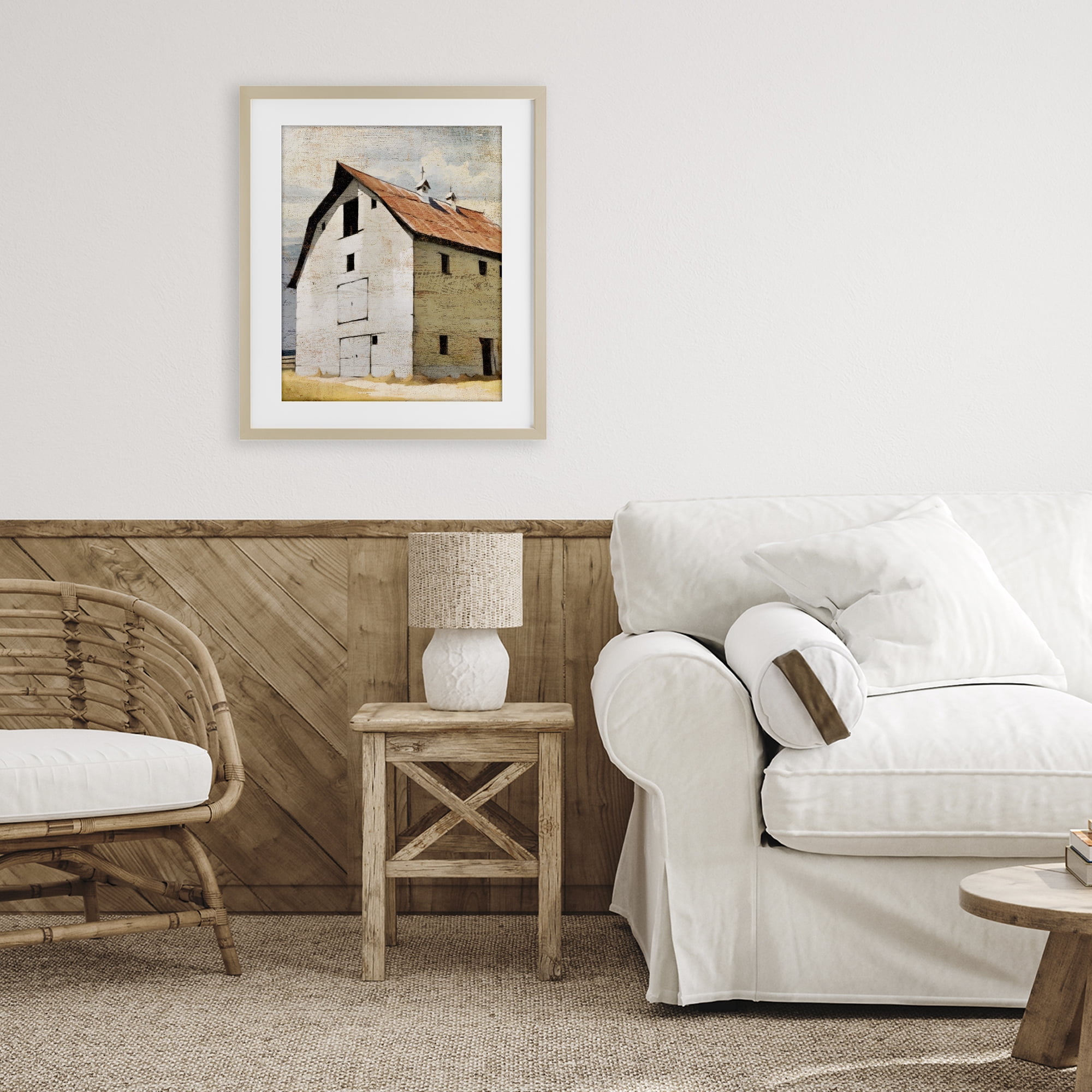 Stupell Industries Rustic Big Barn Red Birch Framed Print Under Glass, design by Susan Jill