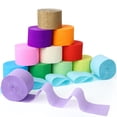 thumbnail image 4 of Serpentinas de papel crepé, 12 rollos, coloridas decoraciones para fiestas, 4 of 7