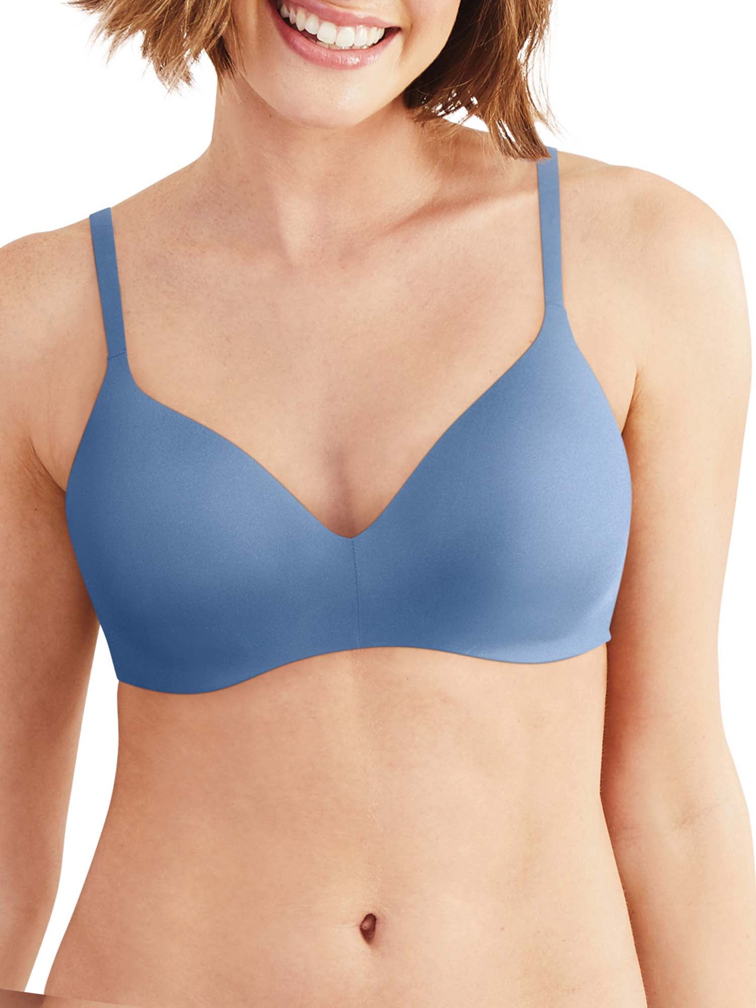hanes women's concealing petals wirefree bra
