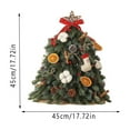 thumbnail image 3 of Mini Christmas Tree with Ornaments and Red Bow, Tabletop Artificial Pine Tree for Holiday Home Office Decor, 3 of 5