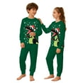 thumbnail image 7 of SonxaHe Big Boy Girl Christmas Outfits Animal Print Long Sleeve Top Pants Kids Loungewear Home Wear Holiday Outfits Green,Sized 8-9, 7 of 7