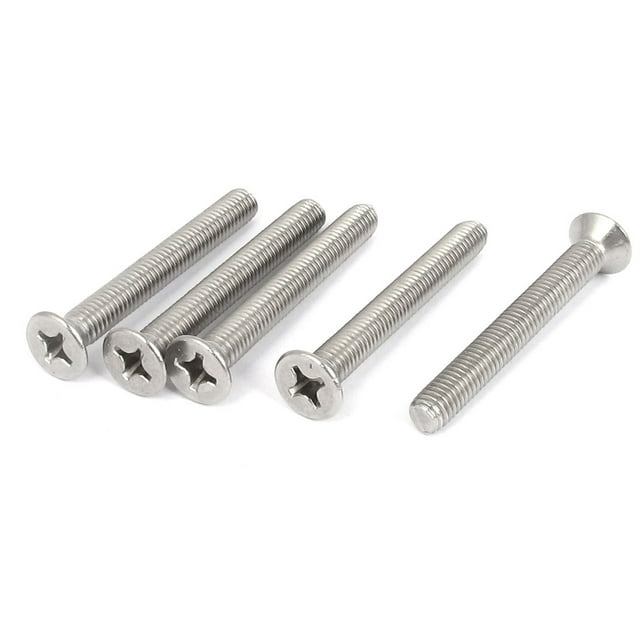 Unique Bargains M6 x 50mm Métrique Phillips Tête Plate Boulons Fraisés Vis Machine 5pcs