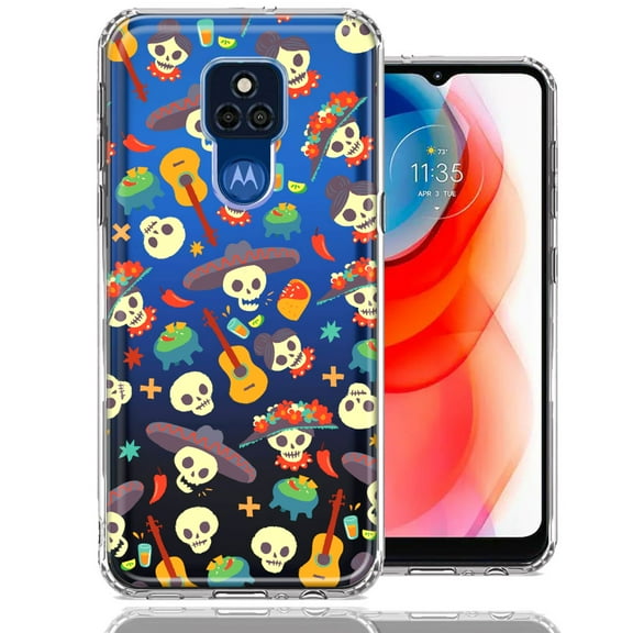 MUNDAZE For Motorola Moto G Play 2021 Day of the Dead Design Double Layer Phone Case Cover