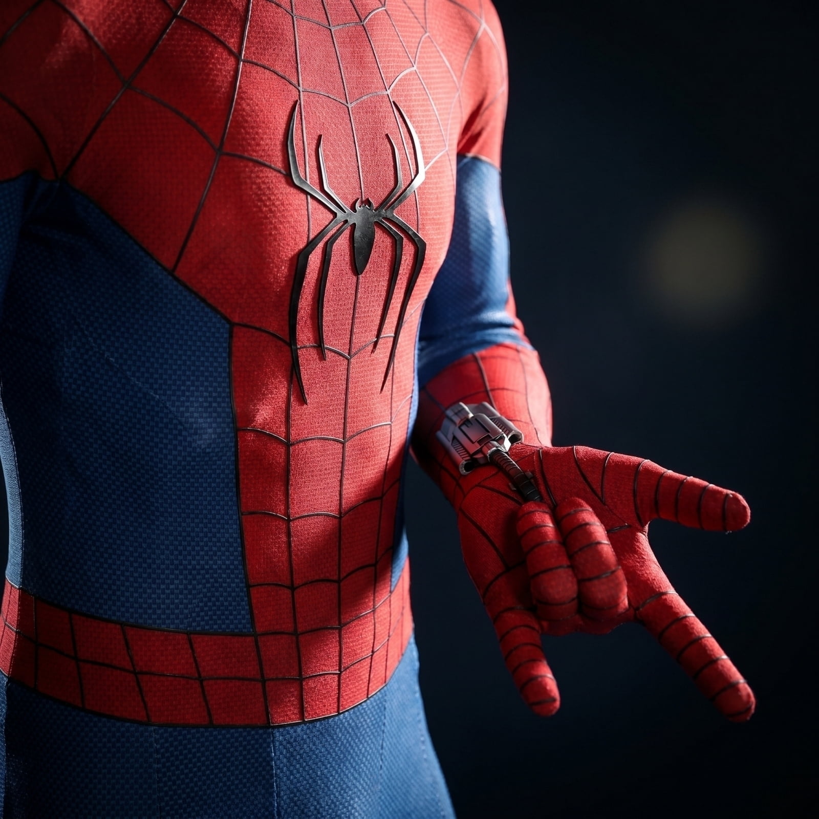 Classic Spider Cosplay Costume,Authentic Retro Red Blue Suit with Full Body Web Pattern,Classic Hero Costume for Anime Fans