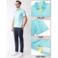 thumbnail image 4 of Chemises de Golf pour Hommes à Manches Courtes, Évacuation de l'Humidité, Ajustement Sec, Motifs Imprimés, Col à Revers, Performance Polo Chemises de Golf pour Hommes, 4 of 6