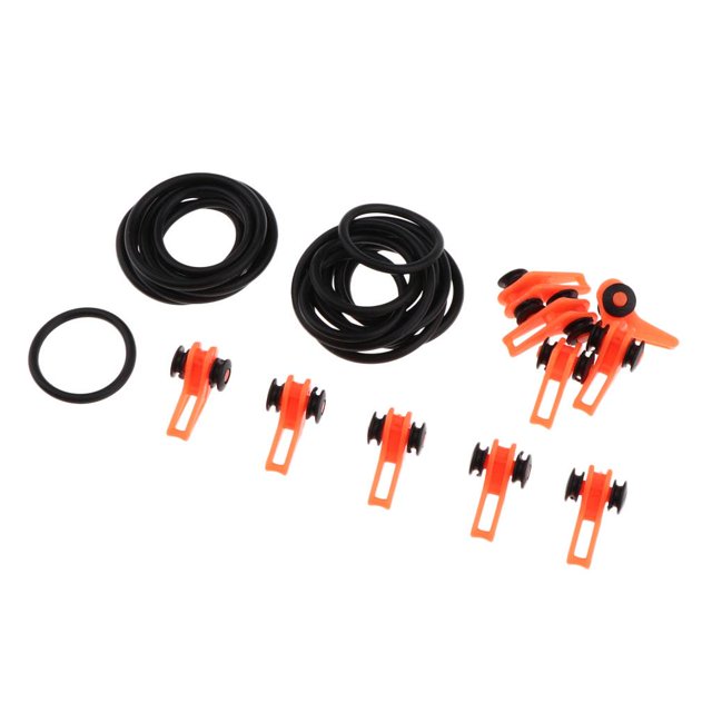 Caña de señuelo shamjiam 10 piezas anzuelo accesorios naranja