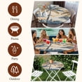 thumbnail image 6 of Navy Blue Brown Round Tablecloth 55-60 Inch Round Fitted Table Cloth with Elastic Edge, Tropical Botanical Palm Leaves Retro Waterproof Table Cover Protector for Outdoor Picnic Party Dining, 6 of 6