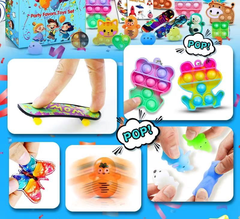 Zhohuaboy Kids Party Favors Fidget Toys Goodie Bag Stuffers Classroom Prizes 124 Pieces for Ages 3-12