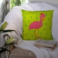 thumbnail image 3 of Carolines Treasures LD6153PW1414 Flamingo Bird Indoor & Outdoor Fabric Decorative Pillow, 3 of 4