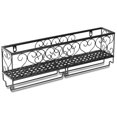 thumbnail image 3 of Wall Mounted Metal Wine Rack Wine Bottle Storage w/ Glass Holder Home Bar Decor, 3 of 10