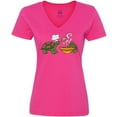 thumbnail image 3 of Inktastic Cute Turtle Chefs Making Soup Women's V-Neck T-Shirt, 3 of 5
