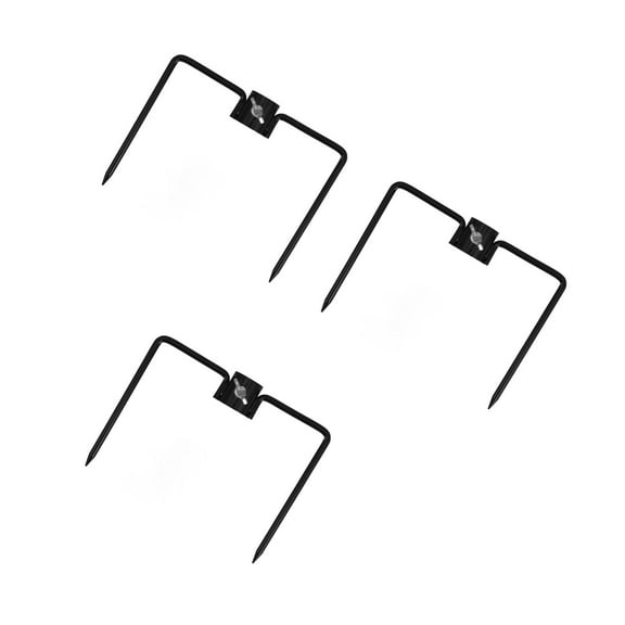 MLINS 3-Pack Adjustable Garden Pole Ground for Bird Feeder, Flag Pole, Umbrella Stand, Heavy Duty Metal Base, Beach Umbrella Sand Anchor