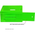 thumbnail image 3 of Rectangular Acrylic Donation Suggestion collection Box Pre Drilled Holes For Wall mounted Or Retail Countertop Tip Box with slant top 9.75 x 5 inches, Lock With set of keys Neon Green, 3 of 4