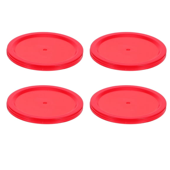 SEWOART Air Hockey Red Replacement Air Hockey Pushers Pucks Red 4PCS Plastic Comfortable Feel