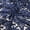 Blue, variant on Fuzzy Wallpaper Floral High Pile Jacquard Burnout Velvet