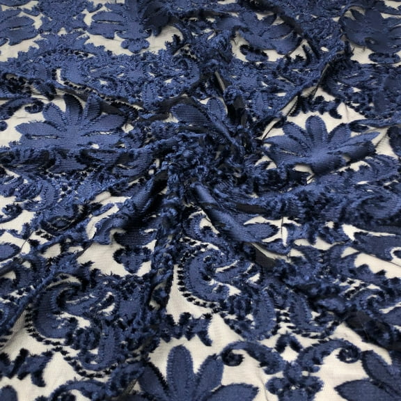 Fuzzy Wallpaper Floral High Pile Jacquard Burnout Velvet